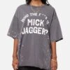 The Rolling Stones Who The F Is Mick T-Shirt Washed Black -Culture Kings 02052560 YW607 womens 00010
