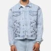 Saint Morta Poison Ivy Panel Denim Jacket Mid Blue -Culture Kings 02052599 YB673 mens 00010