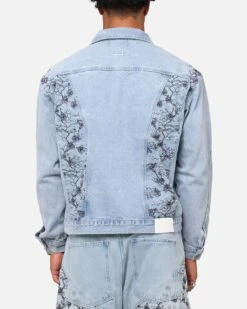 Saint Morta Poison Ivy Panel Denim Jacket Mid Blue -Culture Kings 02052599 YB673 mens 00020