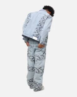 Saint Morta Poison Ivy Panel Denim Jacket Mid Blue -Culture Kings 02052599 YB673 mens 00040