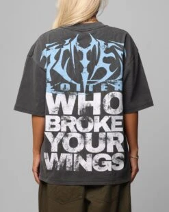 Loiter Angel Number Vintage T-Shirt Charcoal