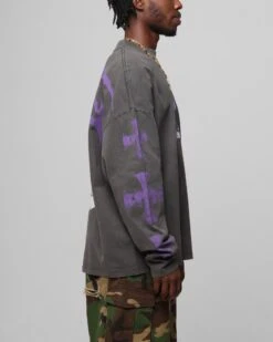 Loiter Angel Number Long Sleeve T-Shirt Charcoal 15 Loiter Angel Number Long Sleeve T-Shirt Charcoal -Culture Kings 02052632 YC300 mens 00050