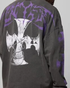 Loiter Angel Number Long Sleeve T-Shirt Charcoal 18 Loiter Angel Number Long Sleeve T-Shirt Charcoal -Culture Kings 02052632 YC300 mens 00080