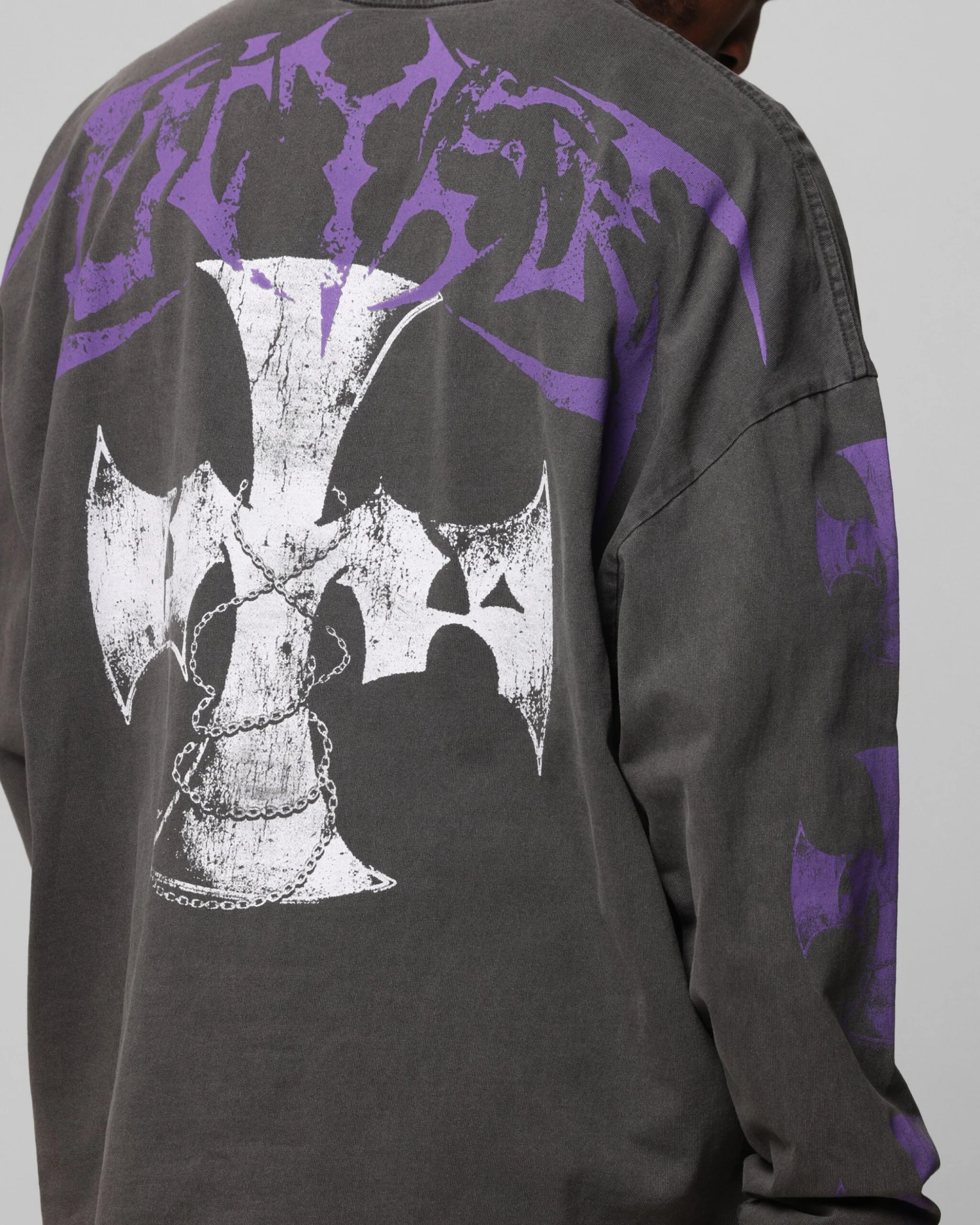 Loiter Angel Number Long Sleeve T-Shirt Charcoal 10 Loiter Angel Number Long Sleeve T-Shirt Charcoal - Image 8