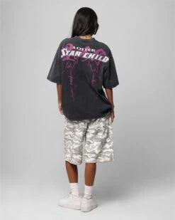 Loiter Midnight Widow Vintage T-Shirt Washed Black -Culture Kings 02052633 YW607 womens 00040