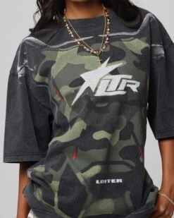 Loiter Motocross Vintage T-Shirt Vintage Black -Culture Kings 02052634 YV009 womens 00070