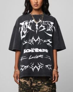 Loiter Metal Stacked Vintage T-Shirt Vintage Black