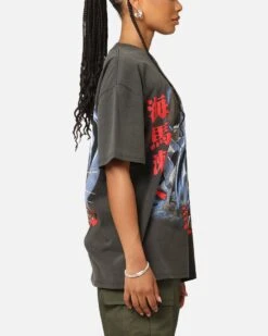 Goat Crew X Yu-Gi-Oh! Kaiba Blue Eyes Heavyweight T-Shirt Black Wash 14 Goat Crew X Yu-Gi-Oh! Kaiba Blue Eyes Heavyweight T-Shirt Black Wash -Culture Kings 02052696 YB295 womens 000050