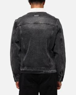 Saint Morta Gothic Distressed Denim Jacket Black Shadow -Culture Kings 02052736 YB427 mens 00030