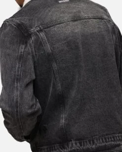 Saint Morta Gothic Distressed Denim Jacket Black Shadow -Culture Kings 02052736 YB427 mens 00070