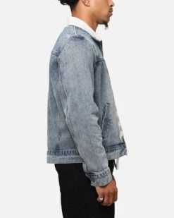 Saint Morta Gothic Distressed Denim Jacket Dirty Denim -Culture Kings 02052736 YE234 mens 00040