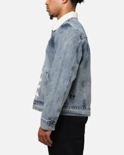 Saint Morta Gothic Distressed Denim Jacket Dirty Denim -Culture Kings 02052736 YE234 mens 00050