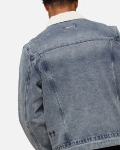 Saint Morta Gothic Distressed Denim Jacket Dirty Denim -Culture Kings 02052736 YE234 mens 00070