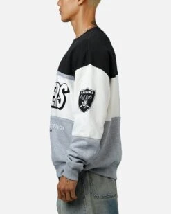 '47 BRAND 47 Brand Las Vegas Raiders Maximalist Crewneck Black/Grey 12 '47 BRAND 47 Brand Las Vegas Raiders Maximalist Crewneck Black/Grey -Culture Kings 02052783 YB006 mens 0050