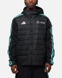 Adidas X Mercedes-AMG PETRONAS Formula One F1 DNA Puffer Jacket Black/White