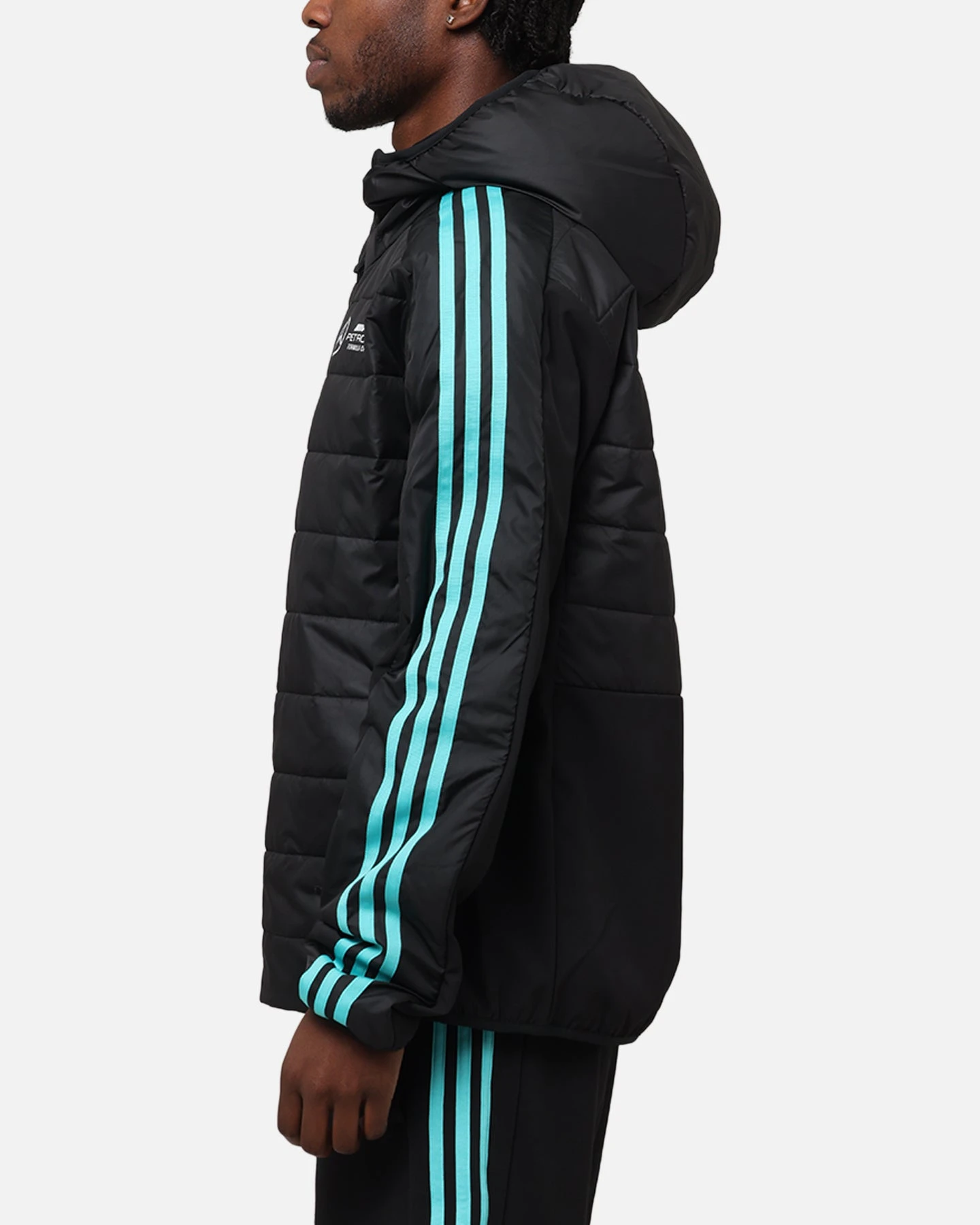 Adidas X Mercedes-AMG PETRONAS Formula One F1 DNA Puffer Jacket Black/White 7 Adidas X Mercedes-AMG PETRONAS Formula One F1 DNA Puffer Jacket Black/White - Image 5