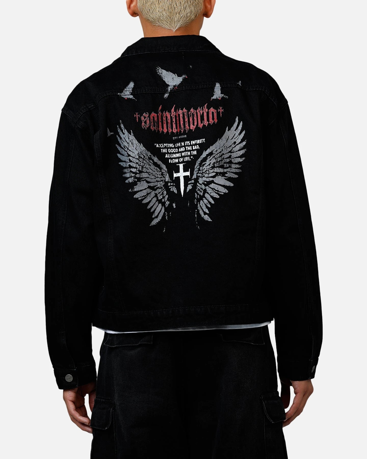 Saint Morta Amorfati Denim Jacket Black Shadow 3 Saint Morta Amorfati Denim Jacket Black Shadow