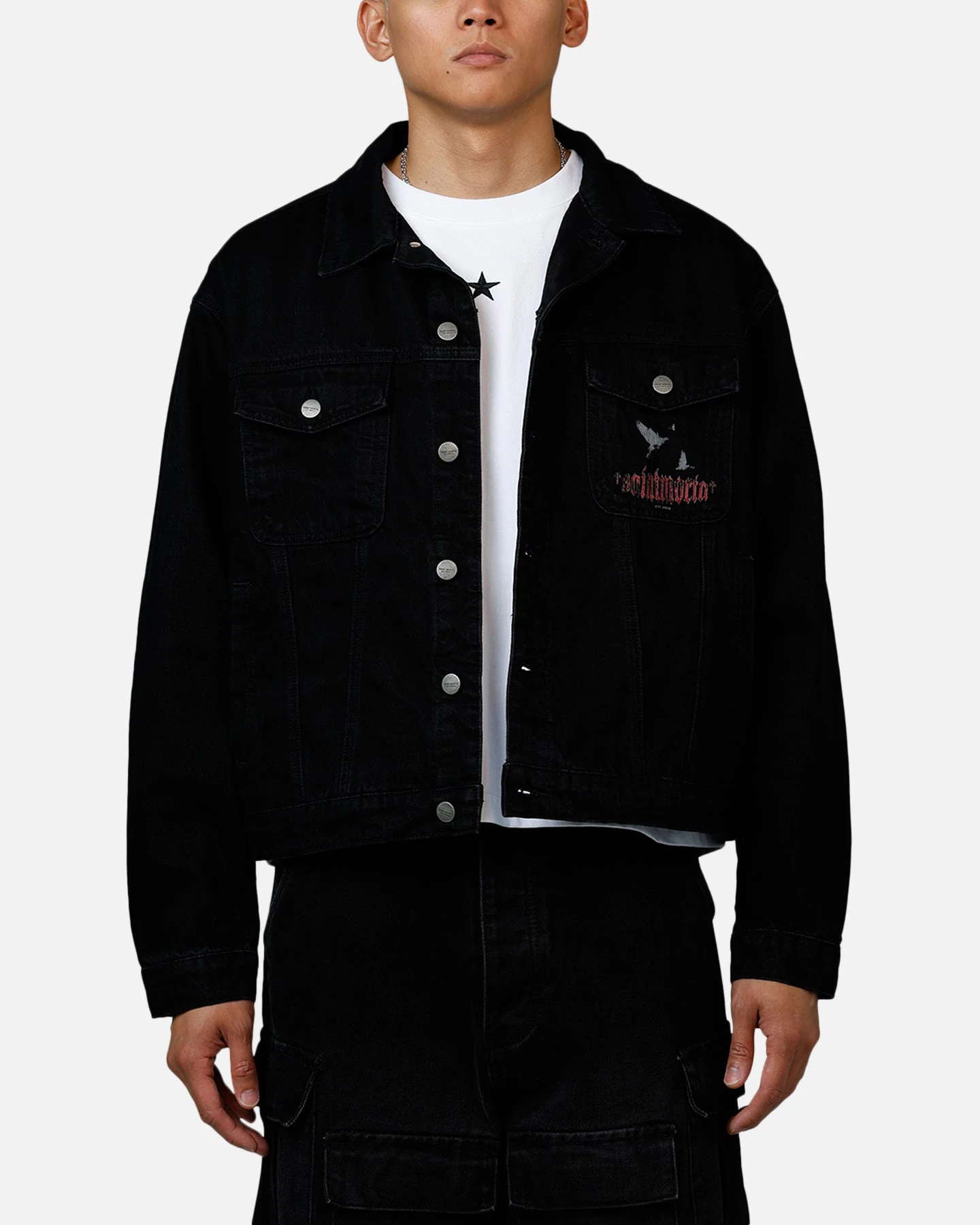 Saint Morta Amorfati Denim Jacket Black Shadow 4 Saint Morta Amorfati Denim Jacket Black Shadow - Image 2