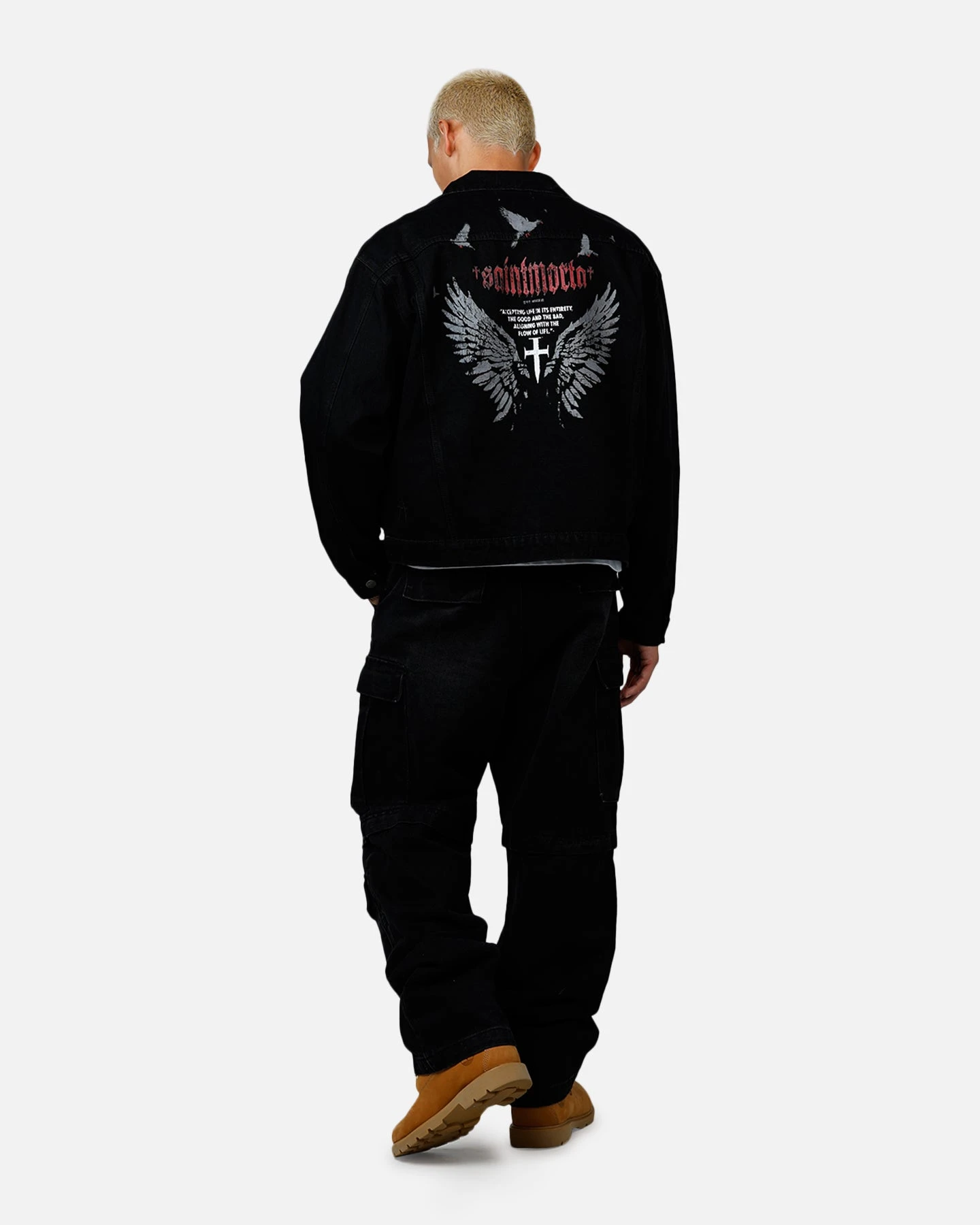 Saint Morta Amorfati Denim Jacket Black Shadow 8 Saint Morta Amorfati Denim Jacket Black Shadow - Image 6