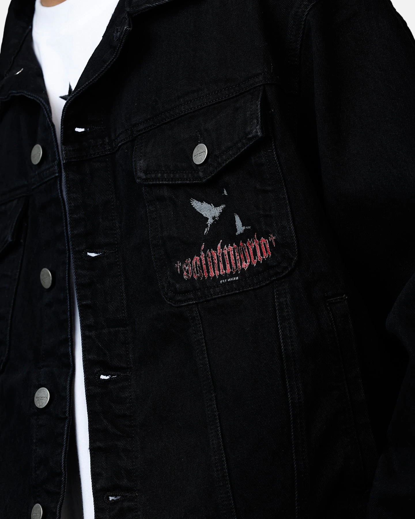 Saint Morta Amorfati Denim Jacket Black Shadow 10 Saint Morta Amorfati Denim Jacket Black Shadow - Image 8