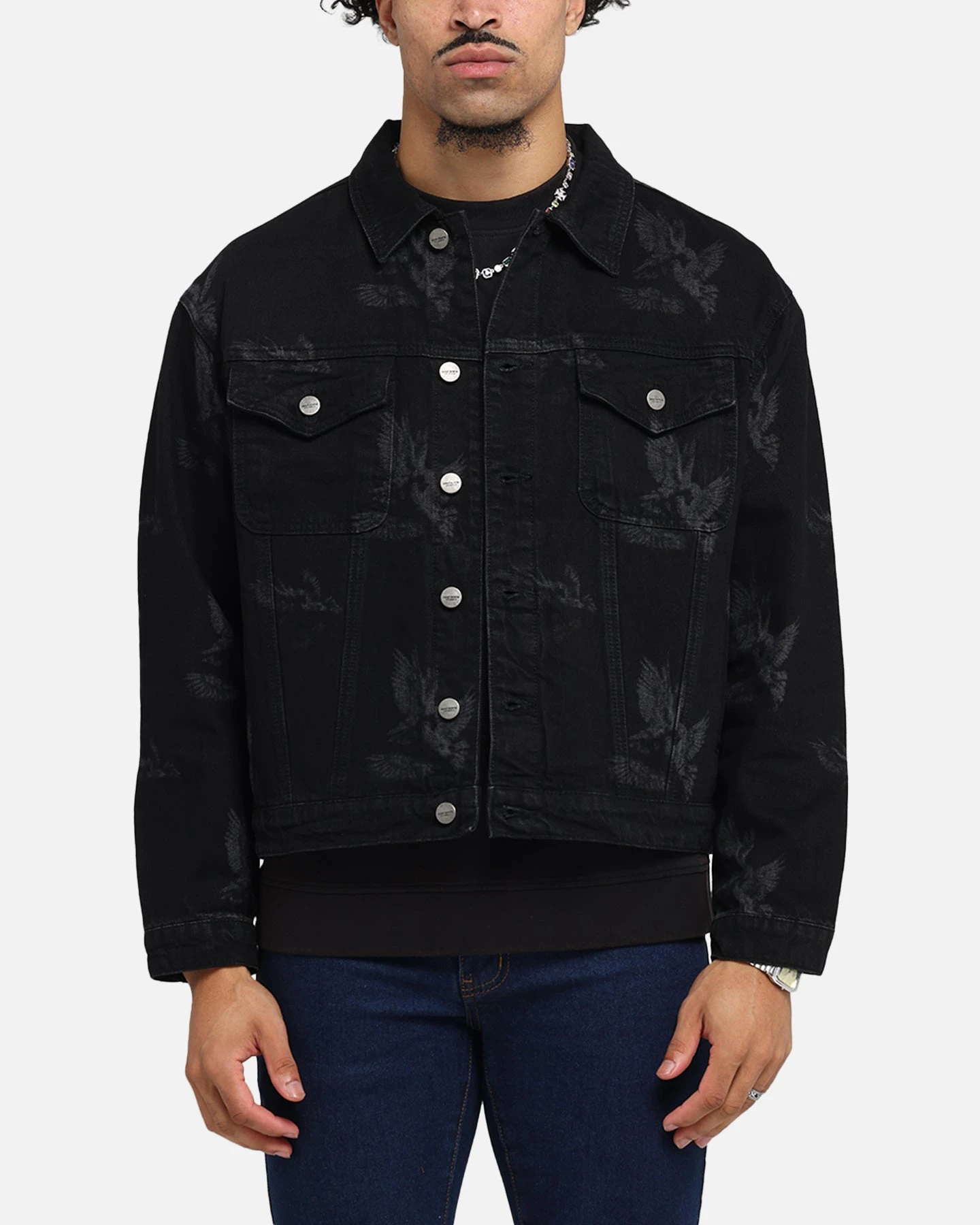 Saint Morta Doves Denim Jacket Black Shadow 3 Saint Morta Doves Denim Jacket Black Shadow
