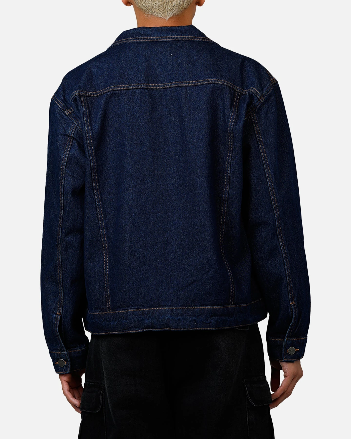 Saint Morta Boxy Denim Jacket Indigo/Tan 4 Saint Morta Boxy Denim Jacket Indigo/Tan - Image 2