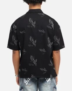 Saint Morta Doves Boxy Denim Button Up Shirt Black -Culture Kings 02052842 YB001 mens 0030