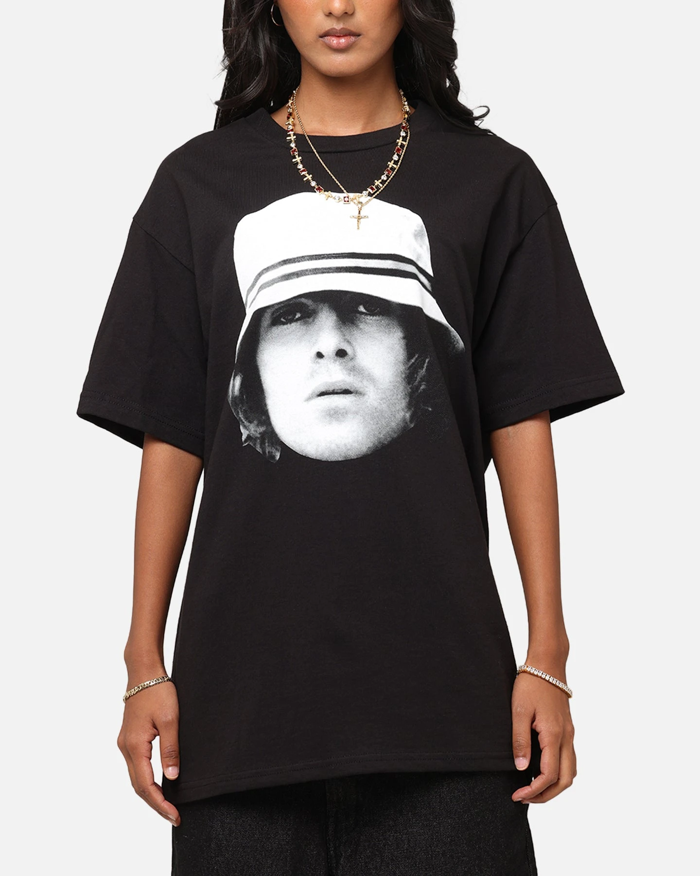 Liam Gallagher Bucket Hat T-Shirt Black 3 Liam Gallagher Bucket Hat T-Shirt Black