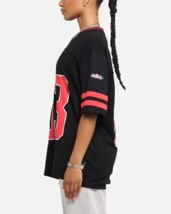 Carre Rose Football T-Shirt Black/Red -Culture Kings 02052900 YB004 womens 0060