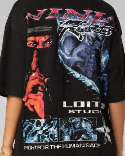 Loiter Ninja Vintage T-Shirt Vintage Black -Culture Kings 02053005 YV009 womens 0080