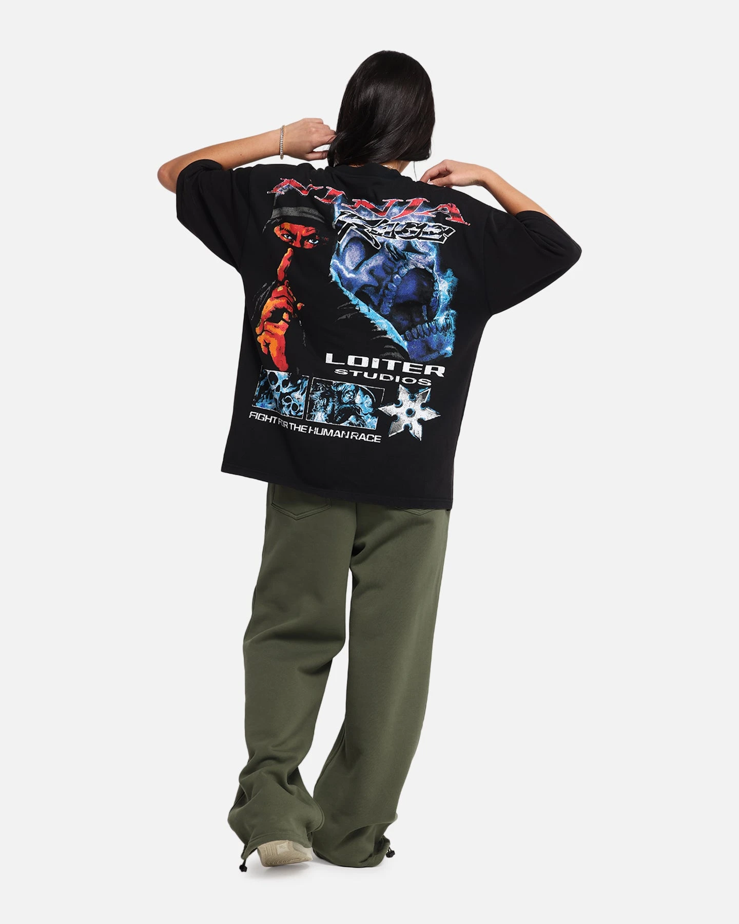 Loiter Ninja Vintage T-Shirt Vintage Charcoal 5 Loiter Ninja Vintage T-Shirt Vintage Charcoal - Image 3