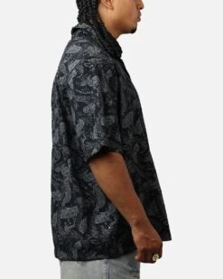 Saint Morta Year Of The Snake Button Up Shirt Black/Grey -Culture Kings 02053073 YB006 mens 0040