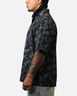 Saint Morta Year Of The Snake Button Up Shirt Black/Grey -Culture Kings 02053073 YB006 mens 0050