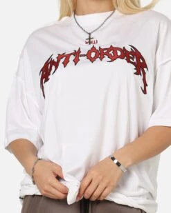 The Anti Order Mosh Non Seam T-Shirt White/Red -Culture Kings 02053180 YW208 womens 0070