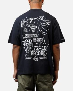Mitchell & Ness Chicago Bulls Roll The Dice T-Shirt Overdyed Black