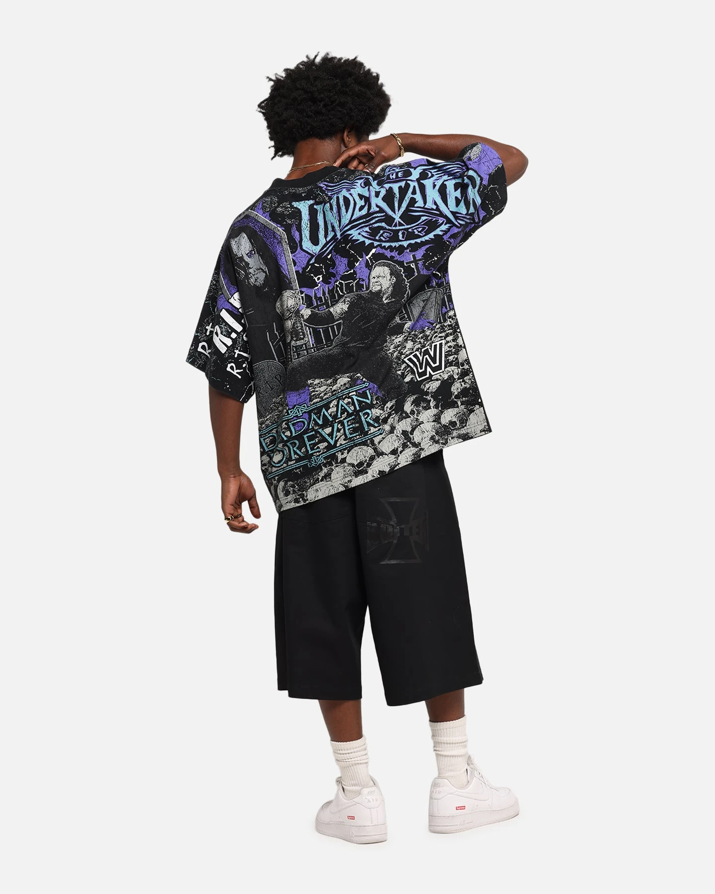 Culture Kings X WWE Undertaker All Over Print T-Shirt Black 5 Culture Kings X WWE Undertaker All Over Print T-Shirt Black - Image 3