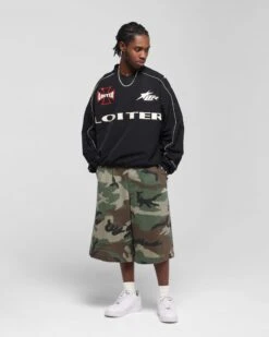 Loiter Racer Nylon Jersey Crewneck Black -Culture Kings 02053227 YB001 mens 0000030