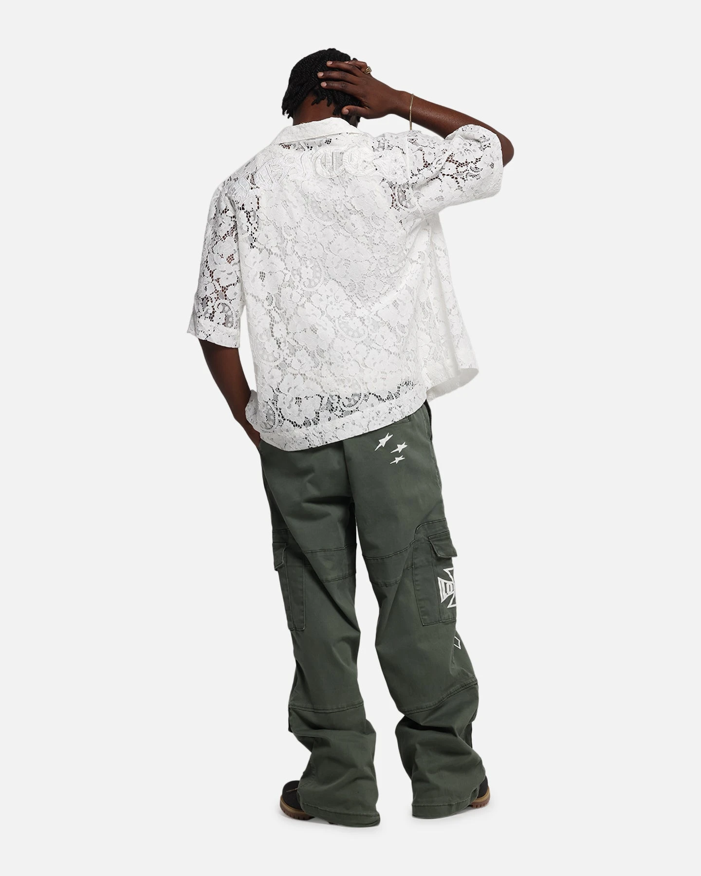 Loiter Lace Button Up Shirt Cream 6 Loiter Lace Button Up Shirt Cream - Image 4