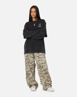 Mitchell & Ness Las Vegas Raiders Chromed Mock Long Sleeve T-Shirt Faded Black -Culture Kings 02053299 YB554 womens 0040