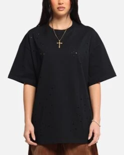XXIII Distressed T-Shirt Black