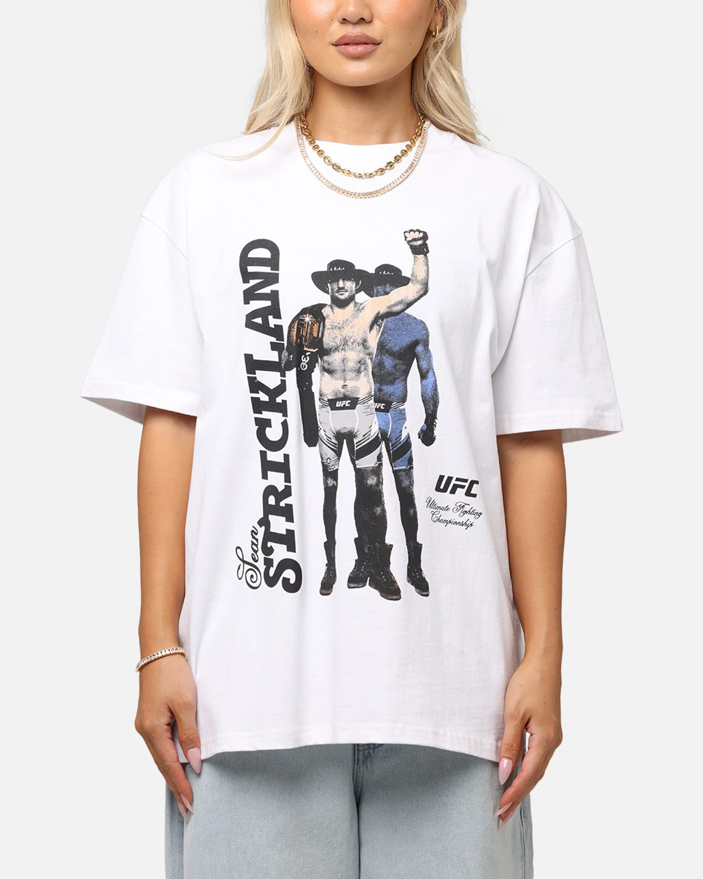 UFC By Culture Kings Sean Strickland Heavy T-Shirt White 3 UFC By Culture Kings Sean Strickland Heavy T-Shirt White