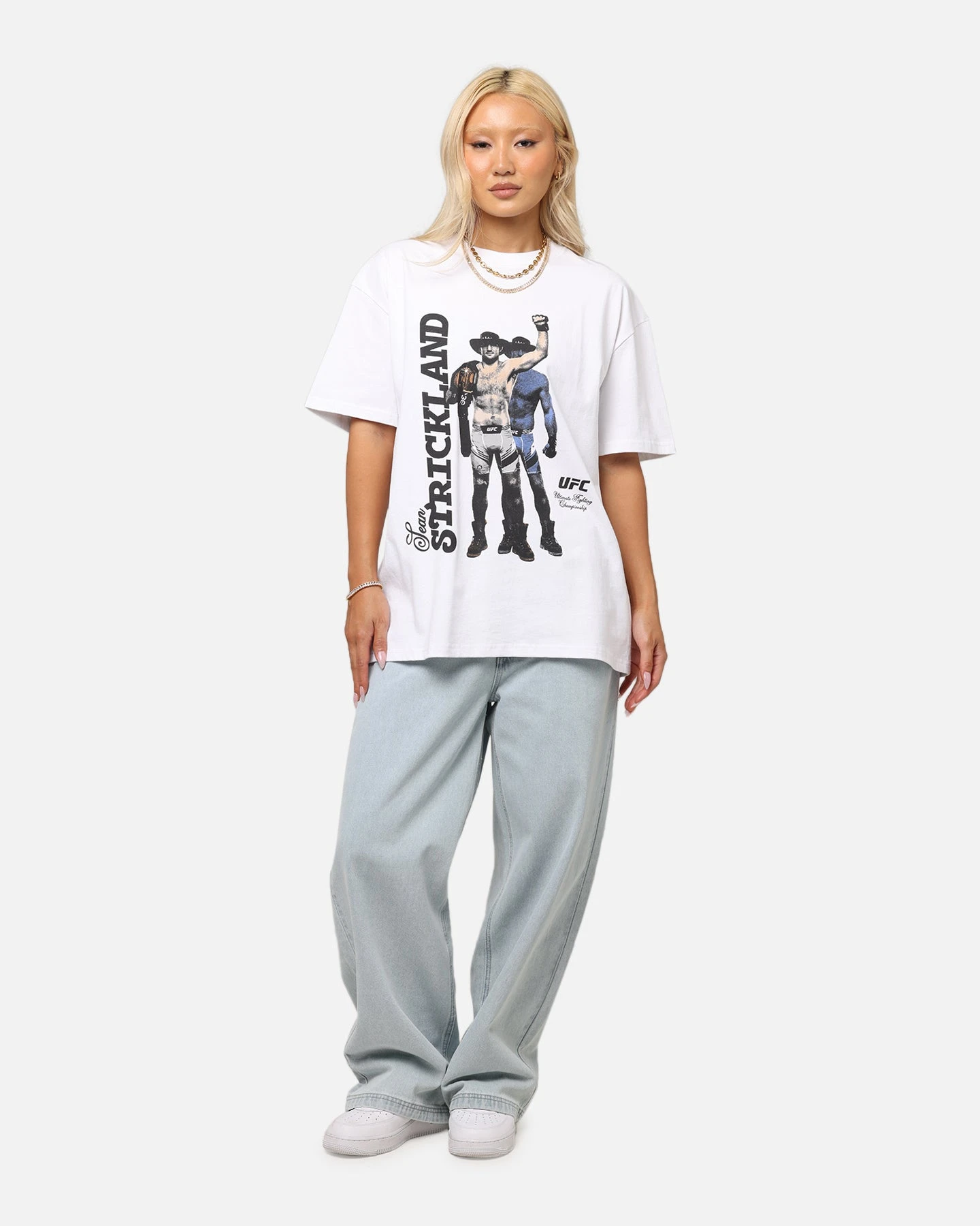 UFC By Culture Kings Sean Strickland Heavy T-Shirt White 5 UFC By Culture Kings Sean Strickland Heavy T-Shirt White - Image 3