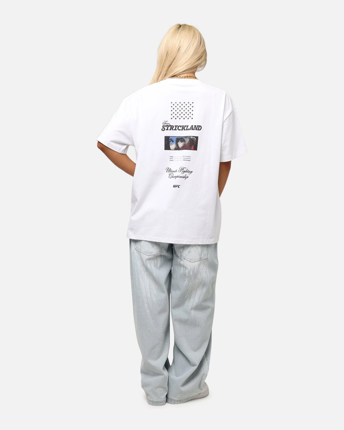 UFC By Culture Kings Sean Strickland Heavy T-Shirt White 6 UFC By Culture Kings Sean Strickland Heavy T-Shirt White - Image 4