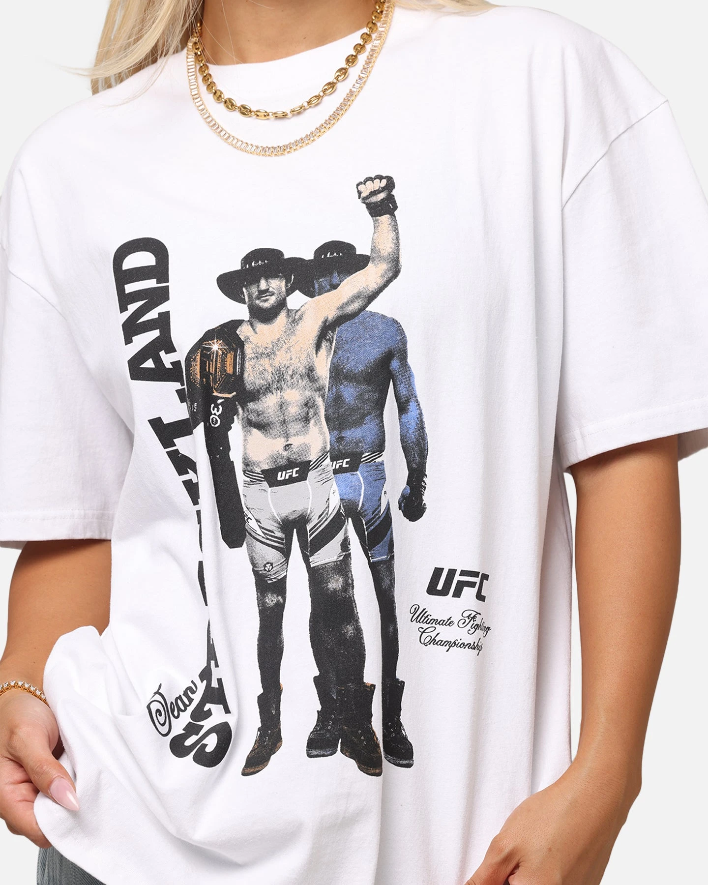 UFC By Culture Kings Sean Strickland Heavy T-Shirt White 9 UFC By Culture Kings Sean Strickland Heavy T-Shirt White - Image 7