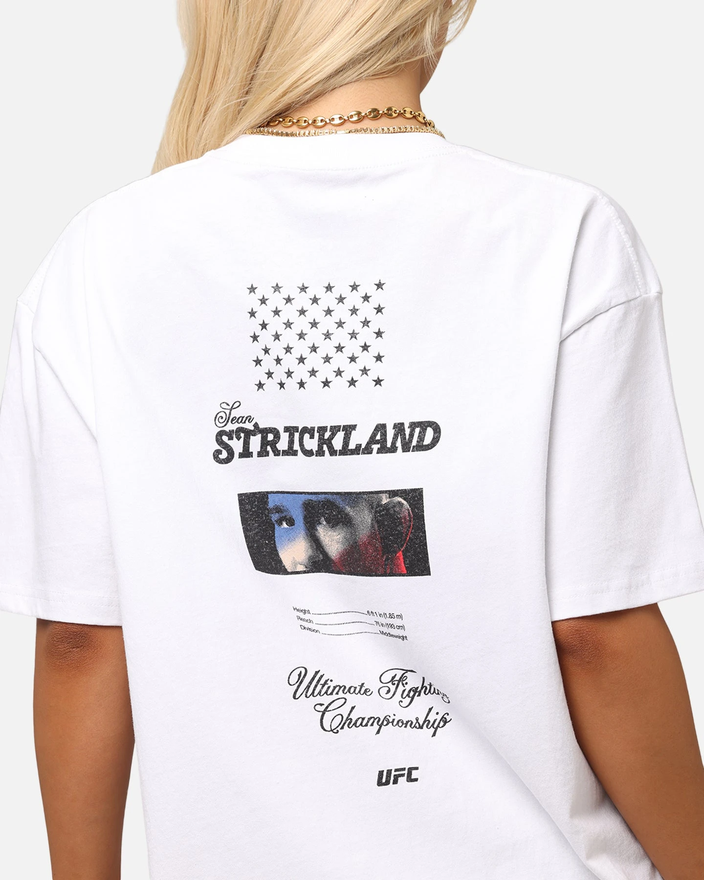 UFC By Culture Kings Sean Strickland Heavy T-Shirt White 10 UFC By Culture Kings Sean Strickland Heavy T-Shirt White - Image 8