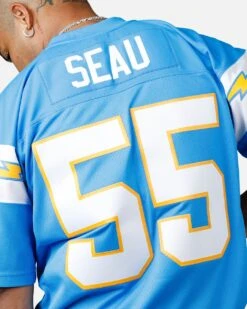 Mitchell & Ness Los Angeles Chargers Junior Seau #55 Legacy Jersey Powder Blue -Culture Kings 02053407 YP823 mens 0080