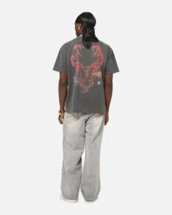 Culture Kings X WWE Randy Orton Heavyweight T-Shirt Black Wash -Culture Kings 02053459 YB295 mens 00040