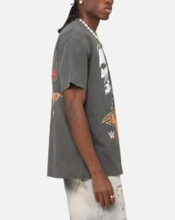 Culture Kings X WWE Randy Orton Heavyweight T-Shirt Black Wash -Culture Kings 02053459 YB295 mens 00050