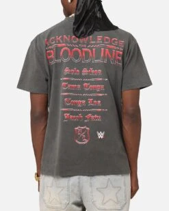 Culture Kings X WWE The Bloodline Heavyweight T-Shirt Black Wash -Culture Kings 02053465 YB295 mens 00020
