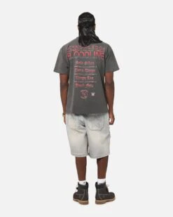 Culture Kings X WWE The Bloodline Heavyweight T-Shirt Black Wash -Culture Kings 02053465 YB295 mens 00040